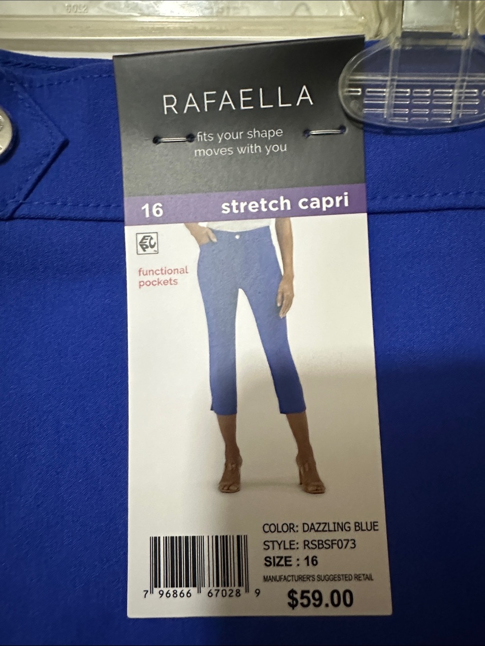 Rafaella Cobalt Pull-On Capri Pants - Picture 2 of 3